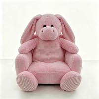 Fauteuil enfant en peluche rose personnalisé en forme de cochon, canapé pour tout-petit en forme de cochon, fauteuil enfant en peluche en forme de cochon de ferme