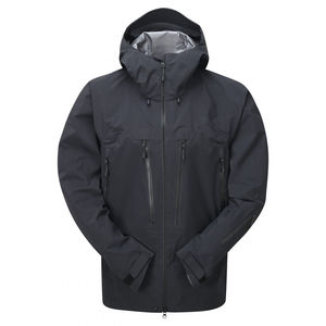 Veste Softshell imperméable écologique noire pour homme avec col montant, logo sur le devant, fermeture éclair, vêtements de sport d'hiver pour l'extérieur - Product Image 1