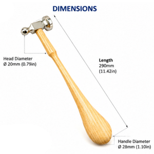 ค้อนตอกพร้อมด้ามไม้ ความยาวสำหรับงานประดิษฐ์เครื่องประดับ DIY - Product Image 3