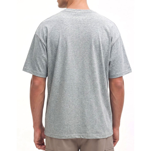 เสื้อยืดโอเวอร์ไซส์ผู้ชาย ผ้าฝ้าย 100% ทรงหลวม สีพื้น แขนสั้น สกรีนโลโก้ได้ เป็นมิตรต่อสิ่งแวดล้อม ระบายอากาศได้ดี - Product Image 4