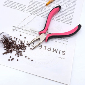 Pinzas para Extensiones de Cabello, Herramienta Mini de 3 Orificios para Extensiones de Cabello con Anillos Micro y Nano (Rosa) - Product Image 6