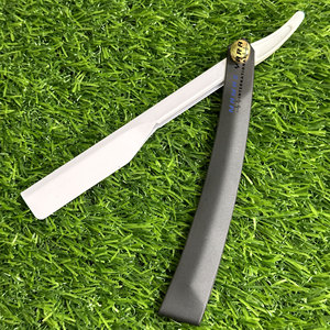 High Quality Barber Slide Razor Black and White Double <b>Edge</b> Blades Featuring Smooth Sliding <b>Plastic</b> Handle and Fully - Product Image 1