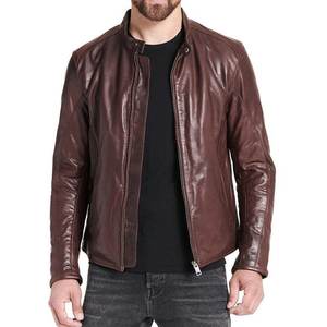 Veste marron personnalisée à logo très vendue pour hommes, veste en cuir vintage pour hommes, veste d'extérieur, veste d'hiver de haute qualité, respirante - Product Image 3