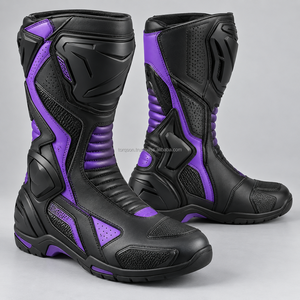 Bottes de moto longues antidérapantes, chaussures de conduite durables, chaussures de tourisme pour moto, pour les longues distances sur route, bottes de moto longues - Product Image 2