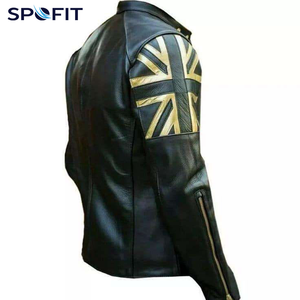 Chaqueta de Cuero para Hombre con Logotipo de Marca Moderna, Cuello Alto, Color Liso, Casual, Invierno, Impermeable, Transpirable, Nueva, Confiable - Product Image 1