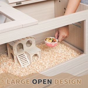 Gabbia per criceti con mobiletto indipendente, casetta per ratti, cincillà, porcellini d'India, ponte per gabbie per animali domestici di piccola taglia - Product Image 2