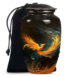 Custom Floral Cremation Urn for Adult Human Ashes <b>Memorial</b> <b>Keepsake</b> with Lid and Vibrant Pink Rose Design - Product Image 5
