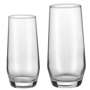Elegante Set di bicchieri in cristallo da 16 pezzi 8 pz 18.26Oz Highball 8 pz 11.5Oz bicchieri da Cocktail Wine da cucina - Product Image 1