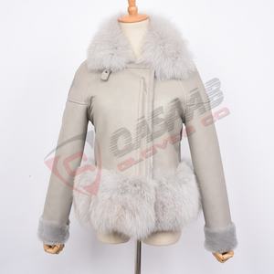 Nuevo diseño transpirable cuello de piel de conejo corto-Parka invierno tela algodón abrigos venta al por mayor prendas de vestir exteriores-moda chaquetas abrigos - Product Image 3