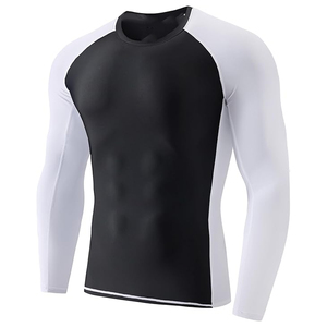<b>Men</b> Athletic Long Sleeve Rash Guard <b>Compression</b> <b>Shirt</b> Graphic Print UV Protection Quick Dry OEM Bulk - Product Image 5
