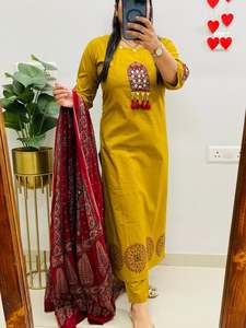 Women Ethnic Chiffon <b>Shawl</b> <b>Wrap</b> Breathable Digital Print Cotton Fabric Scarf Border Embroidery for Pakistani Style Kurta Outfit - Product Image 5