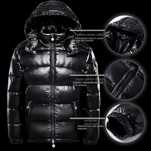 Vestes matelassées à capuche pour hommes les plus vendues, fermeture éclair, vêtements de mode, vestes matelassées coupe-vent pour adultes avec service OEM - Product Image 2