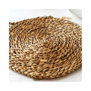 Natural Fiber Seagrass Table Mat Handwoven <b>Round</b> <b>Placemat</b> for Kitchen Dining Decoration - Product Image 1