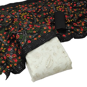 Colección de vestidos Midi de estilo dulce para mujer 100% algodón con bordado tejido método traje Material - Product Image 1