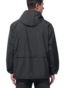 Chaqueta Bomber de Poliéster Impermeable, Transpirable y Ecológica para Hombre, de Secado Rápido, Ligera, con Capucha y Bolsillos Laterales, Venta al Por Mayor - Product Image 3