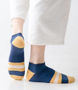 Men's Ankle <b>Socks</b> Cotton Striped Breathable Summer Daily Wear Thin Knitted <b>Socks</b> Blue Yellow White Patterned - Product Image 2
