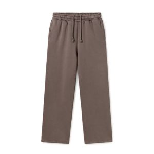 Men's Brown Cotton Sweatpants Elastic Waist <b>Drawstring</b> Closure Side Pockets Casual Midweight Autumn Wear - Product Image 1