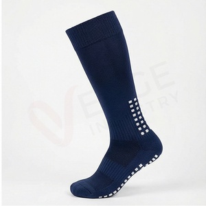Chaussettes hautes pour hommes, couleur unie, tricotées, respirantes, en coton et élasthanne, style sport, automne, style classique - Product Image 3