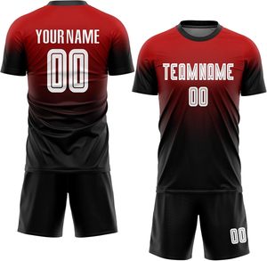 OEM Men's 100% Polyester Football Jersey Set Quick Dry Breathable Custom Logo Team Front Position Short Sleeves <b>soccer</b> uniform - Product Image 6