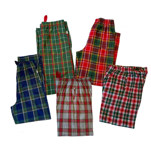 Pantalon de pyjama pour homme grande taille en coton et polyester, écologique, respirant, doux, en flanelle, vêtements de nuit décontractés, logo personnalisé - Product Image 1