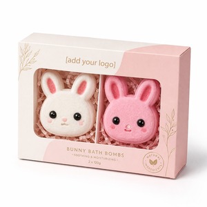 Boule de bain biologique aux herbes en forme de lapin, marque privée OEM, bombes effervescentes d'aromathérapie pour spa, soins corporels naturels, vente en gros directe usine - Product Image 2