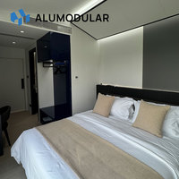 Hôtels modulaires de luxe en acier, unités d'hébergement pour complexes hôteliers, extérieur en aluminium, projet clé en main entièrement meublé pour l'industrie touristique
