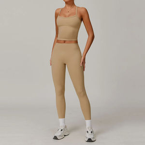 Ensemble de yoga léger pour femmes, best-seller, avec logo personnalisé, nouveau design, fermeture à cordon, prix de gros - Product Image 4