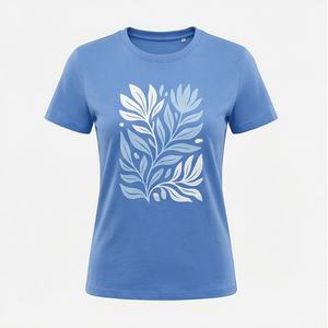 T-shirt pour femmes, coupe décontractée, écologique, col rond confortable, à porter tous les jours, vente en gros, couleur personnalisée, vêtements doux - Product Image 1