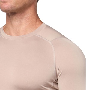Unisex Oversized Knitted Spandex/Polyester Quick Dry Breathable <b>Compression</b> Rash Guard <b>Shirts</b> for Men's <b>Gym</b> Fitness Sport - Product Image 6