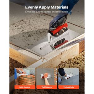Truelle plate en acier inoxydable pour la finition des carreaux, la maçonnerie, la construction, 10,9 x 4,4, pour le béton, le ciment, le plâtre, le carrelage - Product Image 4