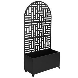 Fioriera da Giardino in Metallo Alta 70 Pollici con Traliccio, Vaso per Piante Rampicanti e Ortaggi, Fioriere e Vasi per Fiori - Product Image 3