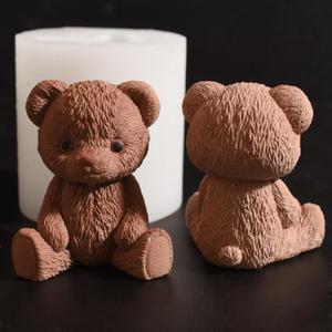 Bear Honey Pot Suit Korean Size Teddy Bear Aromatherapy Candle Gypsum Candle <b>Silicone</b> <b>Mold</b> - Product Image 3