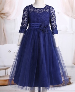 4-16 Girls <b>Lace</b> Mesh Flower Girl Dress Princess Bridesmaid Dress Party Wedding Pageant Birthday Holiday Photo Shoot Formal Event - Product Image 2