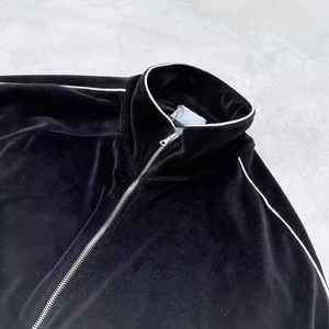 Ensemble de survêtement unisexe à capuche en velours, grande taille, avec logo personnalisé, pour homme, respirant, 2 pièces, collection 2025 - Product Image 5