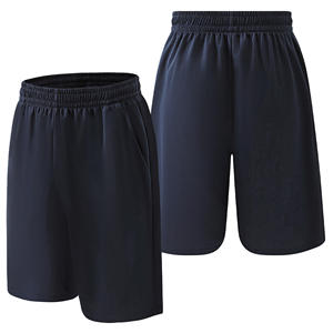 <b>Men's</b> Solid Color Quick Dry Polyester Bermuda Shorts With Elastic Waist And Side Stripe Custom Logo - Product Image 3