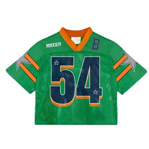 Camisetas de fútbol de malla personalizadas de alta calidad, fabricante de camisetas de malla extragrandes de Francia, camisetas de béisbol y fútbol, camisetas cortas tipo boxy. - Product Image 2