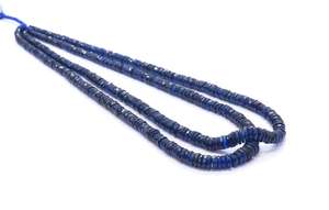 Cuentas facetadas de zafiro azul natural en forma de neumático de 5-6 mm, cuentas de piedras preciosas de zafiro en forma de rueda para la fabricación de joyas, 18 pulgadas. - Product Image 2