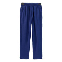 Pantalon d'hôpital unisexe en coton et polyester tricoté, beige, taille élastique, uniforme de patient, adapté aux fauteuils roulants
