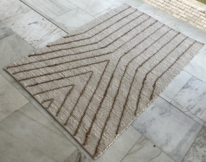 Alfombra Moderna Grande Tipo Dhurrie, Tejida a Mano, de Yute y Lana, Antideslizante, de Pelo Corto, para Decoración de Puertas, Cocina, Hogar y Picnic - Product Image 1