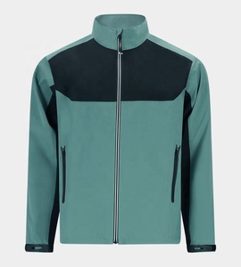 Chaqueta Acolchada Unisex con Bloques de Color, Cierre Completo, Cuello Alto, Cortavientos, Informal, para Exteriores, Resistente a la Intemperie - Product Image 1