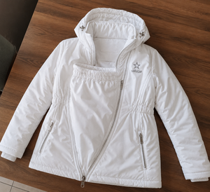 Chaqueta de Invierno para Maternidad, Blanca, de Alta Calidad, Impermeable y Cálida, con Panel Frontal para Portabebés, para Mujer - Product Image 6