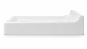 Vasque de salle de bain murale carrée en céramique, moderne, écologique, facile à nettoyer, avec support de robinet monotrou, design minimaliste - Product Image 2