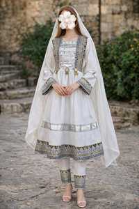 Most Trending Traditional Festive Wear Afghani Women <b>Dresses</b> Suits Handmade Embroidered <b>Sequined</b> Lace Natural Afghan Kuchi <b>Dress</b> - Product Image 5