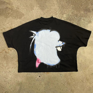 เสื้อยืดทรงบ็อกซี่พิมพ์ลายดิจิทัล แขนสั้น คุณภาพสูง ไซส์ใหญ่พิเศษ สำหรับผู้ชาย ผ้าฝ้าย 100% เป็นมิตรกับสิ่งแวดล้อม รับผลิตจำนวนมากตามสั่ง - Product Image 4