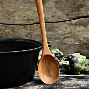 ช้อนทำครัวไม้เนื้อแข็งอะคาเซีย ขัดเงา ทนทาน เป็นมิตรกับสิ่งแวดล้อม ลดราคาพิเศษ - Product Image 1