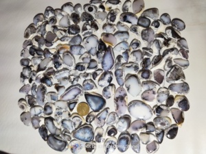 Vente en gros AAA + Qualité naturelle Dendrite Agate Cabochon Blanc Bleu Quartz Opale Perle Pierre précieuse pour bijoux de guérison Pierre précieuse en vrac - Product Image 4