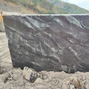 กระเบื้องผนังหินธรรมชาติหรูหราแผ่นหินอ่อนสีน้ำตาลเข้มสีดำสำหรับโครงการห้องครัวและร้านอาหารของโรงแรม - Product Image 6