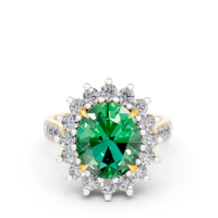 Anillo de Oro Sólido de 14K, 9K, 10K, 18K con Gema de Laboratorio de 6 Quilates, Certificado IGI, Joyería Fina Ética, Fabricante RJC, Venta al por Mayor, OEM, ODM, E201287
