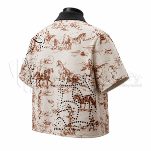 Custom Mens Printed <b>Short</b> <b>Sleeve</b> Zipper Shirt <b>Jacket</b> OEM ODM Casual Streetwear Zip-Up Solid Pattern 100% Organic Cotton - Product Image 5