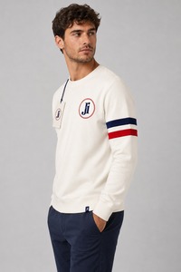 Sweat-shirt pour homme en coton lourd de qualité supérieure, col rond, intérieur en polaire doux, confortable, streetwear urbain, fabrication artisanale - Product Image 3